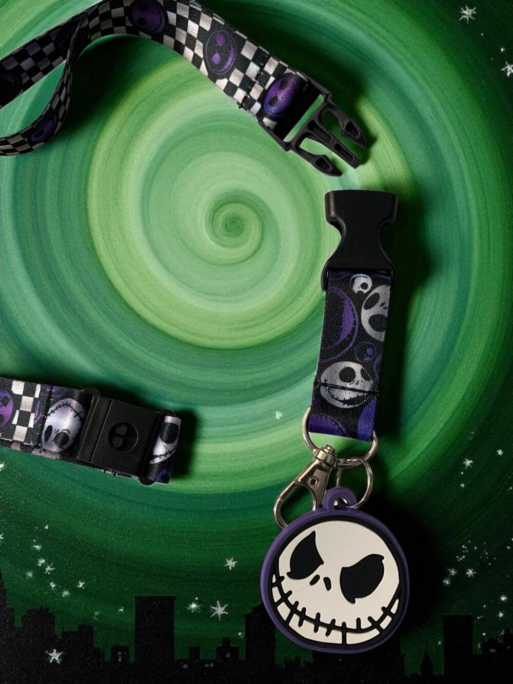 Disney The Nightmare Before Christmas Lanyard ID Badge Holder Spooky Halloween